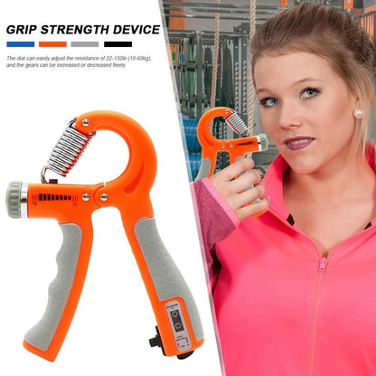 Hand Grip Strength Power Trainer Gripper Strengthener Adjustable Gym Exerciser